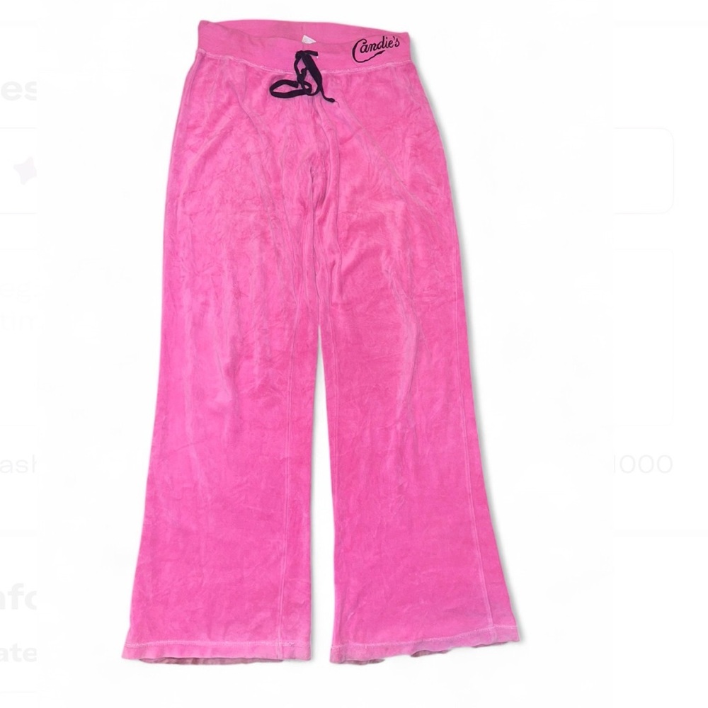 Y2K Candies velour flared yoga pants bright pink woman’s large